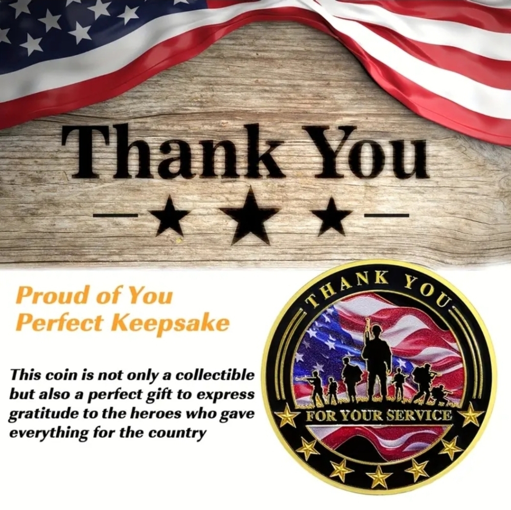 Patriotic "Thank You" Keepsake Coin